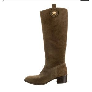 Gucci brown suede riding boots
